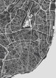 Lisbon city plan, detailed vector map