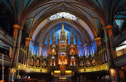 Altar Of Montreal Notre Dame Basilica French Basilique