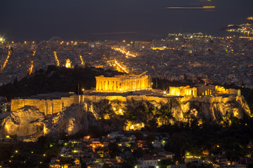 Wall Mural - Acropolis by night, Athens, Greece