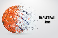 Silhouette Of A Basketball Ball. Vector Illustration