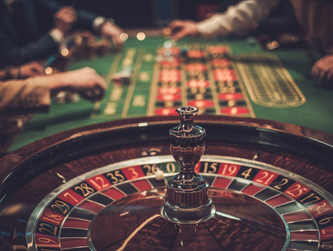 gambling table in luxury casino