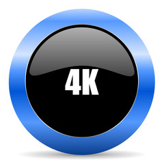 Poster - 4k black and blue web design round internet icon with shadow on white background.