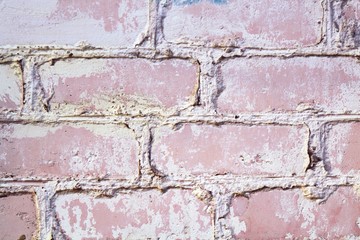 Canvas Print - Red aged old painted wall background