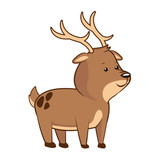 Fototapeta Dinusie - cute deer wildlife image vector illustration eps 10