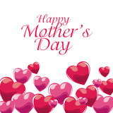 Fototapeta Tulipany - happy mothers day invitation pink balloons decoration vector illustration eps 10