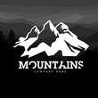 Mountain line icon, outline vector logo illustration, linear pictogram isolated on black. With thin line alphabet for your headline.