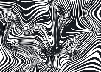 Wall Mural - Hypnotic print, optical illusion