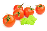 Fototapeta Kuchnia - Tomato cherry isolated on white