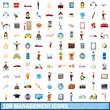 © ylivdesign - 100 management icons set, cartoon style