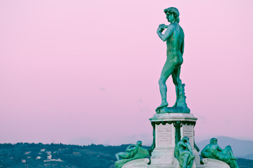 The bronze copy of Michelangelo's David