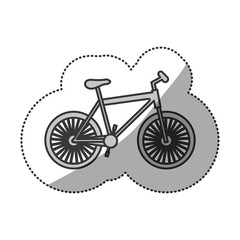 Wall Mural - contour bicycle transportation image, vector illustration design