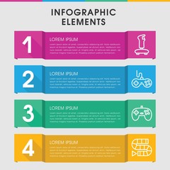 Gaming infographic design with elements.