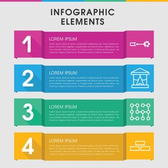 Sticker - Backdrop infographic design with elements.