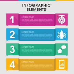 Sticker - Conference infographic design with elements.