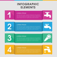 Sticker - Knob infographic design with elements.