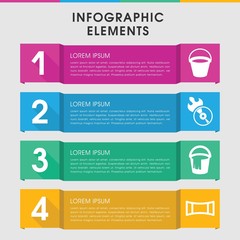 Sticker - Gradient infographic design with elements.