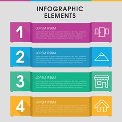 Sticker - Architecture infographic design with elements.