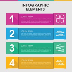 Sticker - Flip infographic design with elements.