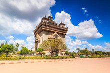 Patuxai Literally Meaning Victory Gate Or Gate Of Triumph, Formerly The Anousavary Or Anosavari Monument, Known By The French As (Monument Aux Morts) Is A War Monument In The Centre Of Vientiane, Laos