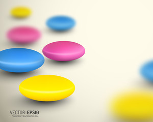 Aufkleber - Colorful vector background with place for text and blurred elements