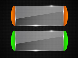 Poster - Glass banners isolated on transparent background. Vector template
