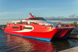 Red cool sea speedboat