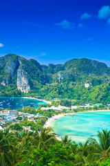 Wall Mural - Top view of Phi-Phi island in Krabi province of Thailand