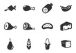 Farm products icons set