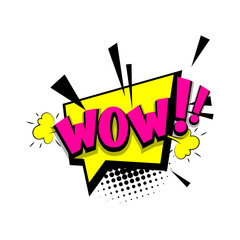 Wall Mural - lettering wow comic text pop art
