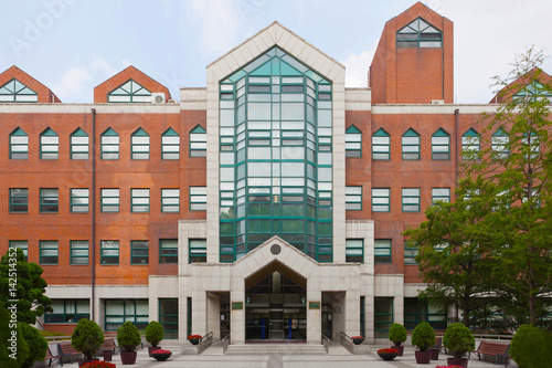 Stampe Main entrance to Korean Language Institute (KLI) of famous Yonsei University - S