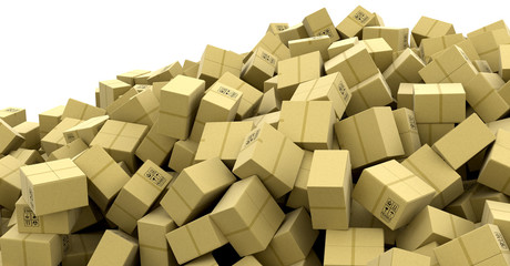 Poster - Many packages.  Image with clipping path