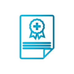 Medical report document icon vector illustration graphic design