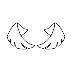 Sticker - Pair of wings icon icon vector illustration graphic design