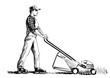 Man with a mower