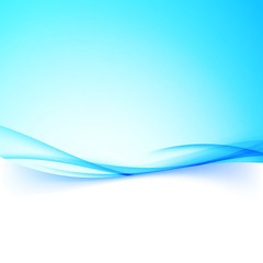 Wall Mural - abstract business blue swoosh wave border folder