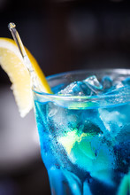 Alcoholic Cocktail Blue Lagoon