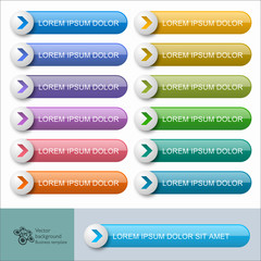 Wall Mural - infographic vector arrow button