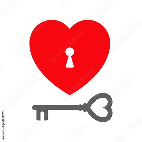 Icono Plano Corazon Con Cerradura Rojo Y Llave Gris En Fondo Blanco Stock Vector Adobe Stock Encuentra y descarga recursos gráficos gratuitos de fondo gris. icono plano corazon con cerradura rojo