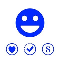 Smile icon stock vector illustration flat design