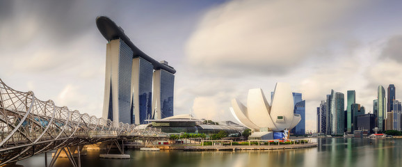 Wall Mural - Singapore Skyline and view of Marina Bay