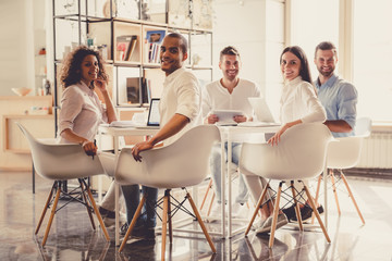 Wall Mural - Business people working