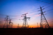 © zhengzaishanchu - The silhouette of the evening electricity transmission pylon