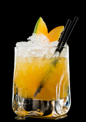 Poster - Cocktail alcoholic with fresh mango isolated