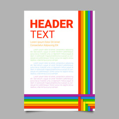 Wall Mural - Vector illustration in LGBT colors. Symbol of peace, gay culture. Modern colorful rainbow background. Paper layers in a Material design style. Flyer, brochure, cover template for Pride Month.