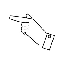 Hand Man Finger Line Vector Illustration Eps 10