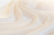 canvas print picture - Wavy beige organza close-up