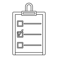 Poster - Checklist icon, outline style