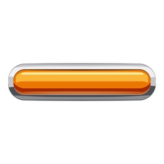 Poster - Gold rectangular button icon, cartoon style