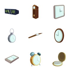 Poster - Different watches icons set, cartoon style
