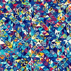 Abstract seamless pattern of various geometric elements.